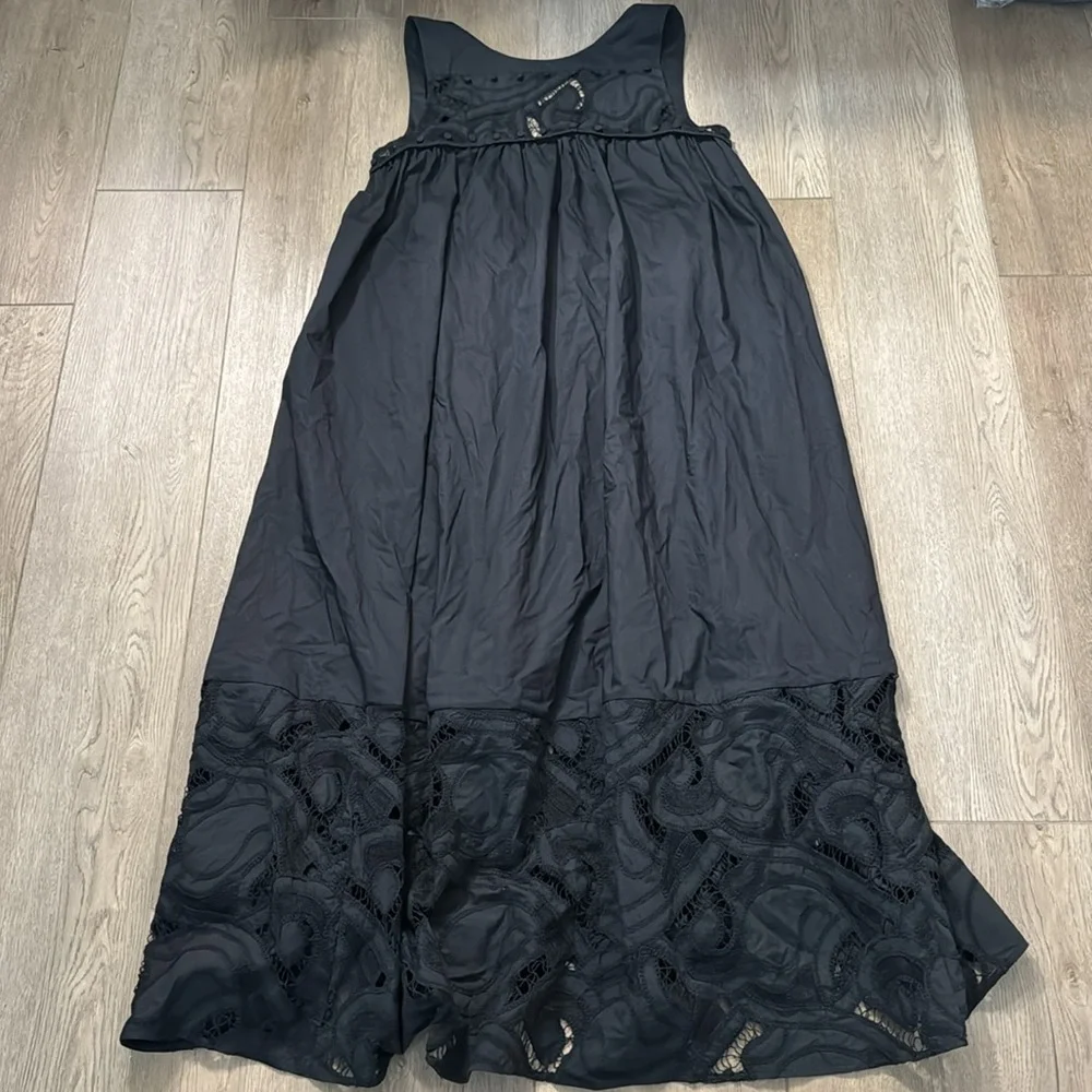 NWT! Banana Republic Embroidered Cotton Poplin Maxi Dress - Large 🌅1️⃣ 743532 - Picture 6 of 8